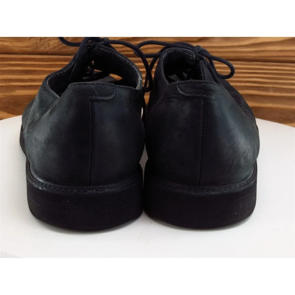 Rockport Sz 9.5 Oxford Black Leather Men Lace Up Medium‎